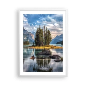 Poster in cornice bianca - Sulle acque grandi e limpide...  - 50x70 cm