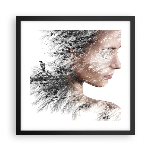 Poster in cornice nera - Lo spirito della foresta - 40x40 cm