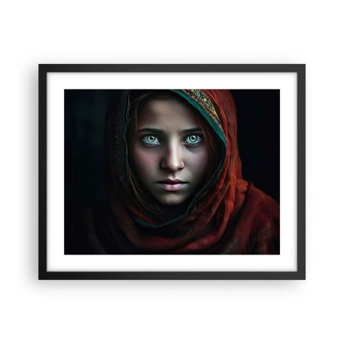 Poster in cornice nera - Principessa d'oriente - 50x40 cm