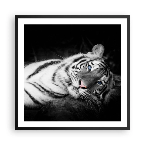 Poster in cornice nera - Selvaggità e pace - 60x60 cm