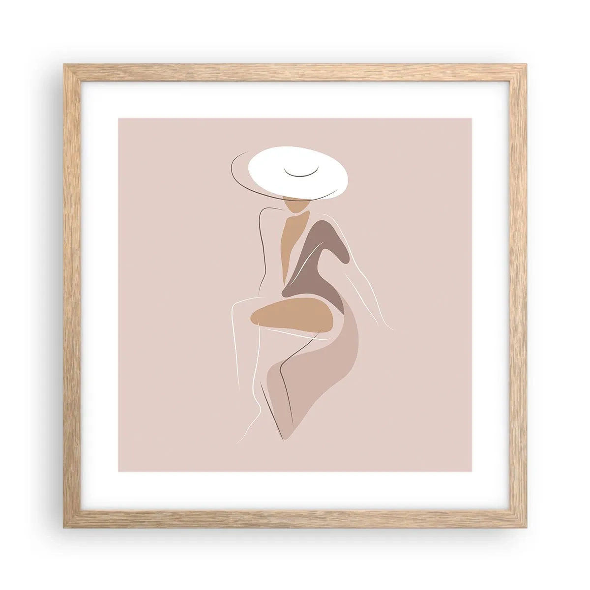 Poster in cornice rovere chiaro - Essere una dama - 40x40 cm