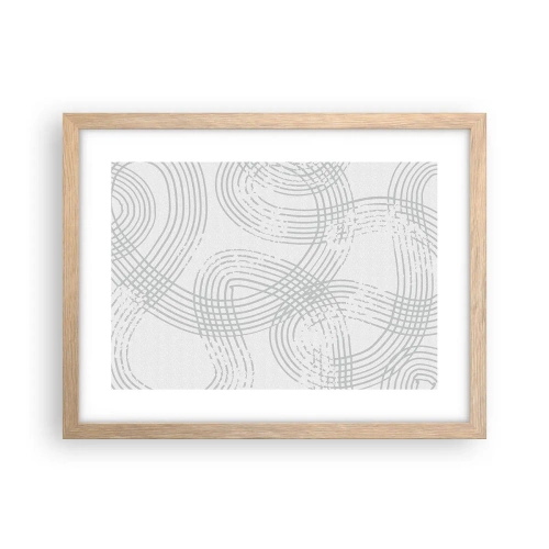 Poster in cornice rovere chiaro - Non vi è una via diritta - 40x30 cm