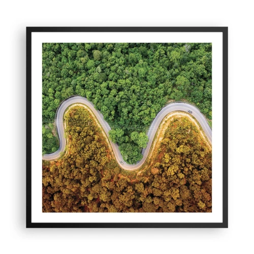 Poster in cornice nera - Confine e separazione - 60x60 cm