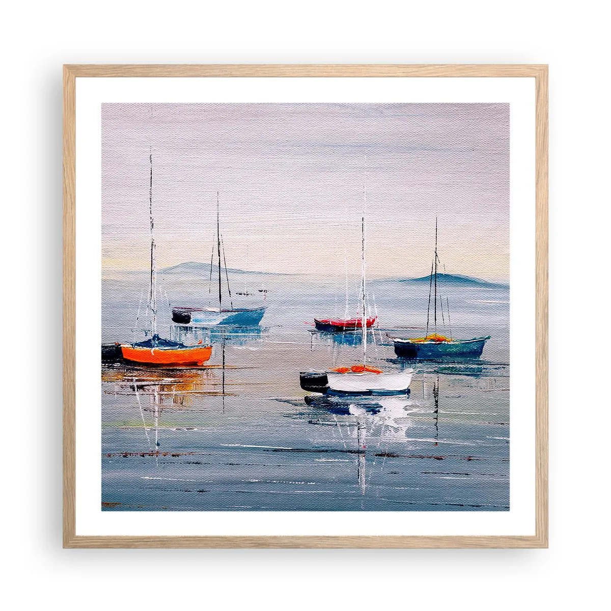 Poster in cornice rovere chiaro - Meritato riposo - 60x60 cm