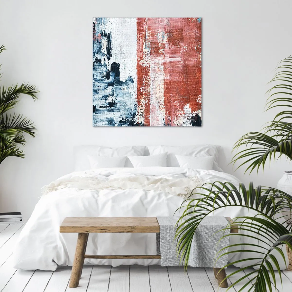 Quadro su tela - Stampe su Tela - Astratto in due metà - 70x70 cm