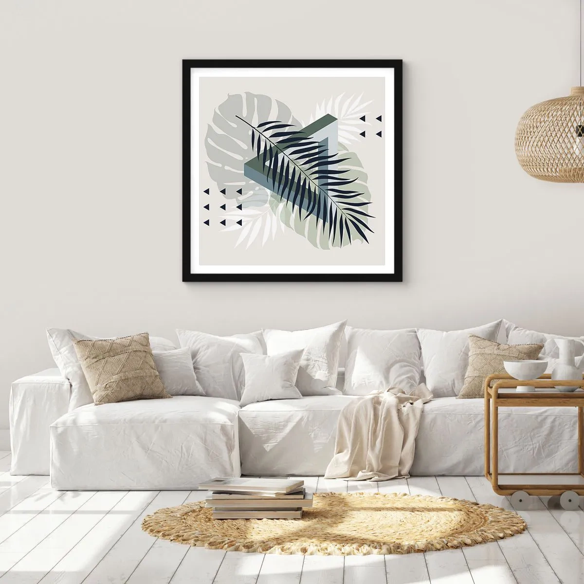 Poster in cornice nera - Natura e geometria: due ordini? - 50x50 cm