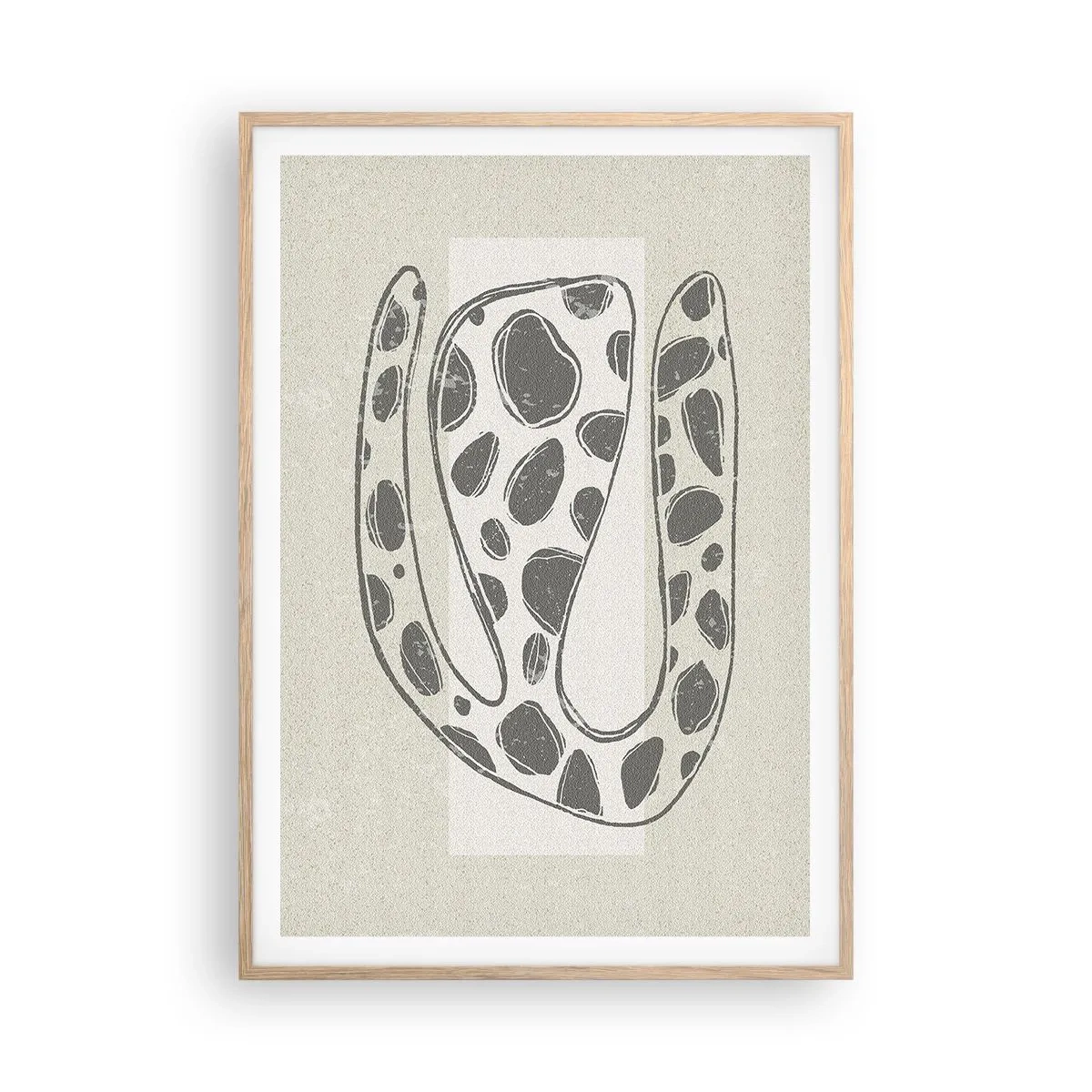 Poster in cornice rovere chiaro - Creatura stranissima - 70x100 cm