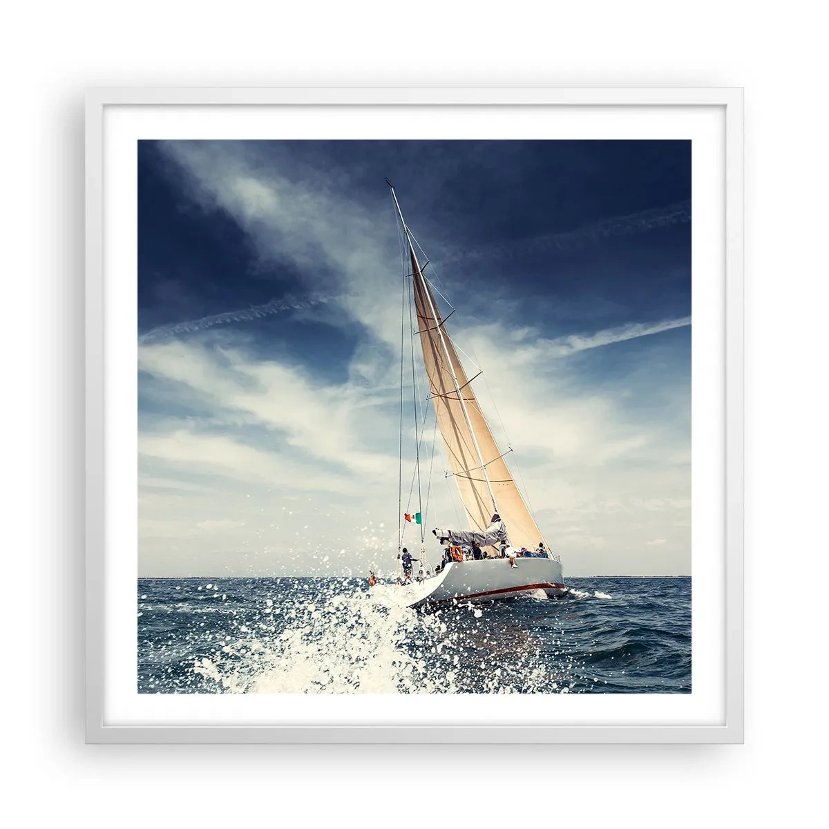 Poster in cornice bianca - Non ci raggiungeranno! - 60x60 cm