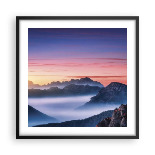 Poster in cornice nera - Sopra le valli - 50x50 cm