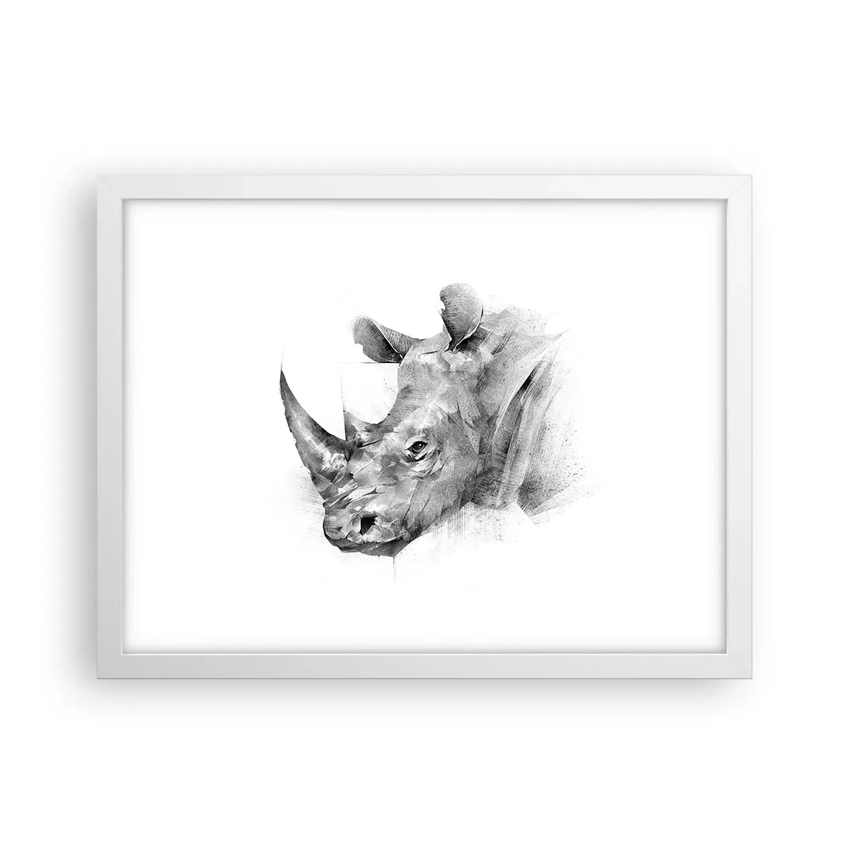 Poster in cornice bianca - Ritratto africano - 40x30 cm