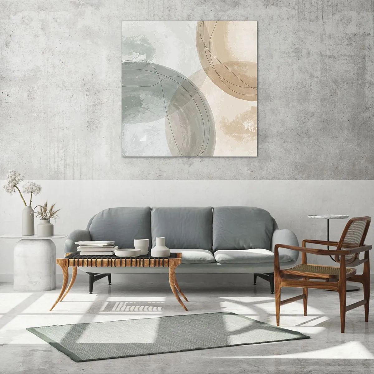 Quadro su vetro - Compenetrazione di mondi - 30x30 cm