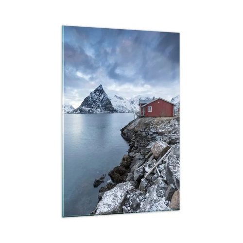 Quadro su vetro - Rifugio scandinavo - 80x120 cm