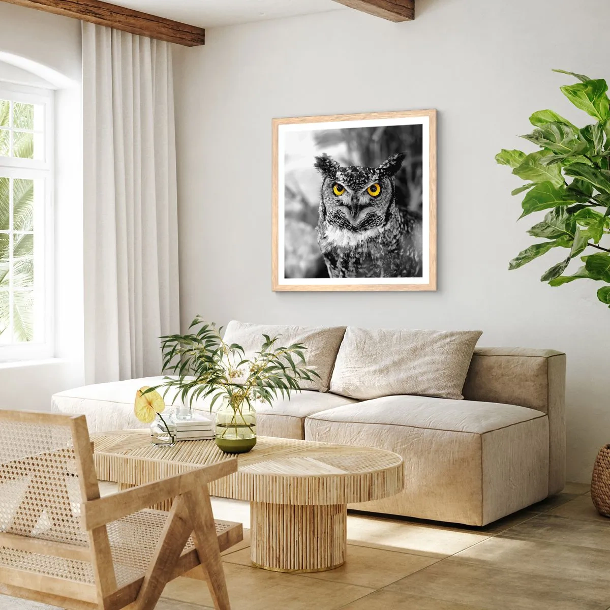 Poster in cornice rovere chiaro - Non si può nascondere niente - 50x50 cm