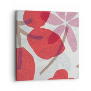 Quadro su tela - Stampe su Tela - Composizione di fiori in rosa - 30x30 cm
