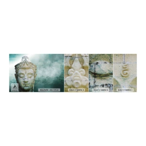 Campione di Fotomurale Adesivo Deluxe Sticker - Cercando la luce - Budda, statua di Buddha, Asia - 100x30 cm