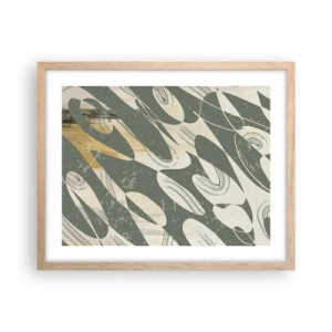 Poster in cornice rovere chiaro - Astrazione ritmica - 50x40 cm