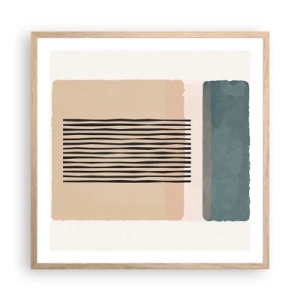 Poster in cornice rovere chiaro - Tutto a posto - 60x60 cm