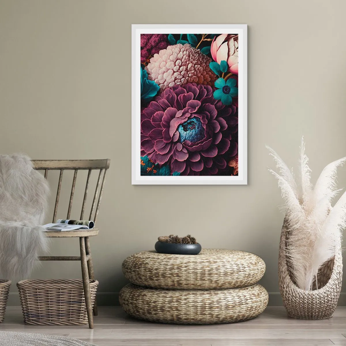 Poster in cornice bianca - Ricchezza della natura - 40x50 cm