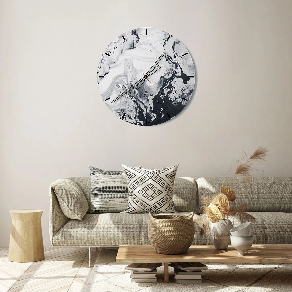 Orologio da parete - Orologio in Vetro - Il centro della terra - 40x40 cm