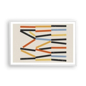 Poster in cornice bianca - Composizione orizzontale - 91x61 cm