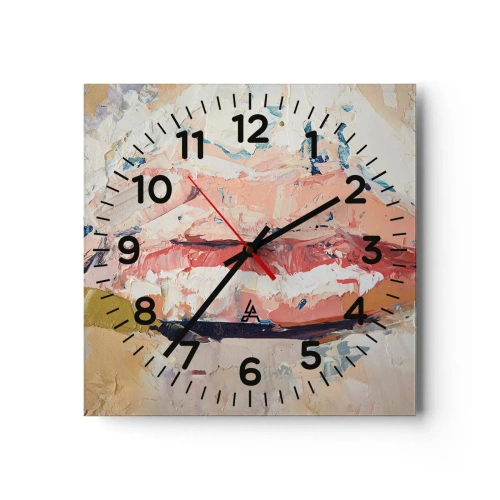 Orologio da parete - Orologio in Vetro - Risveglia i sensi - 40x40 cm