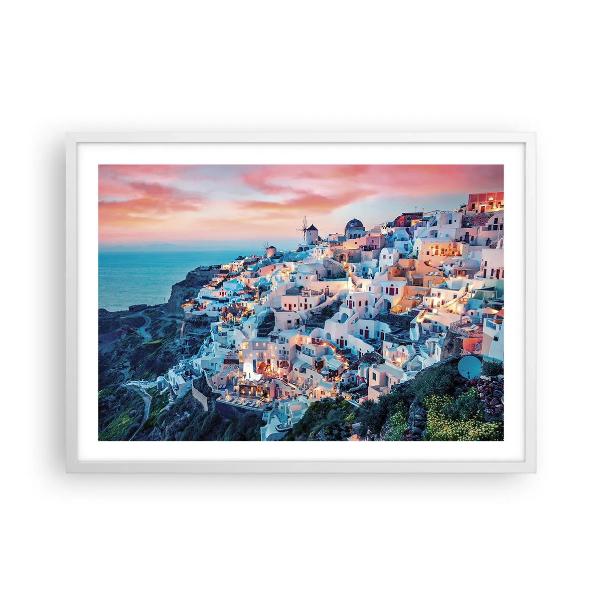 Poster in cornice bianca - La tua grossa vacanza greca - 70x50 cm