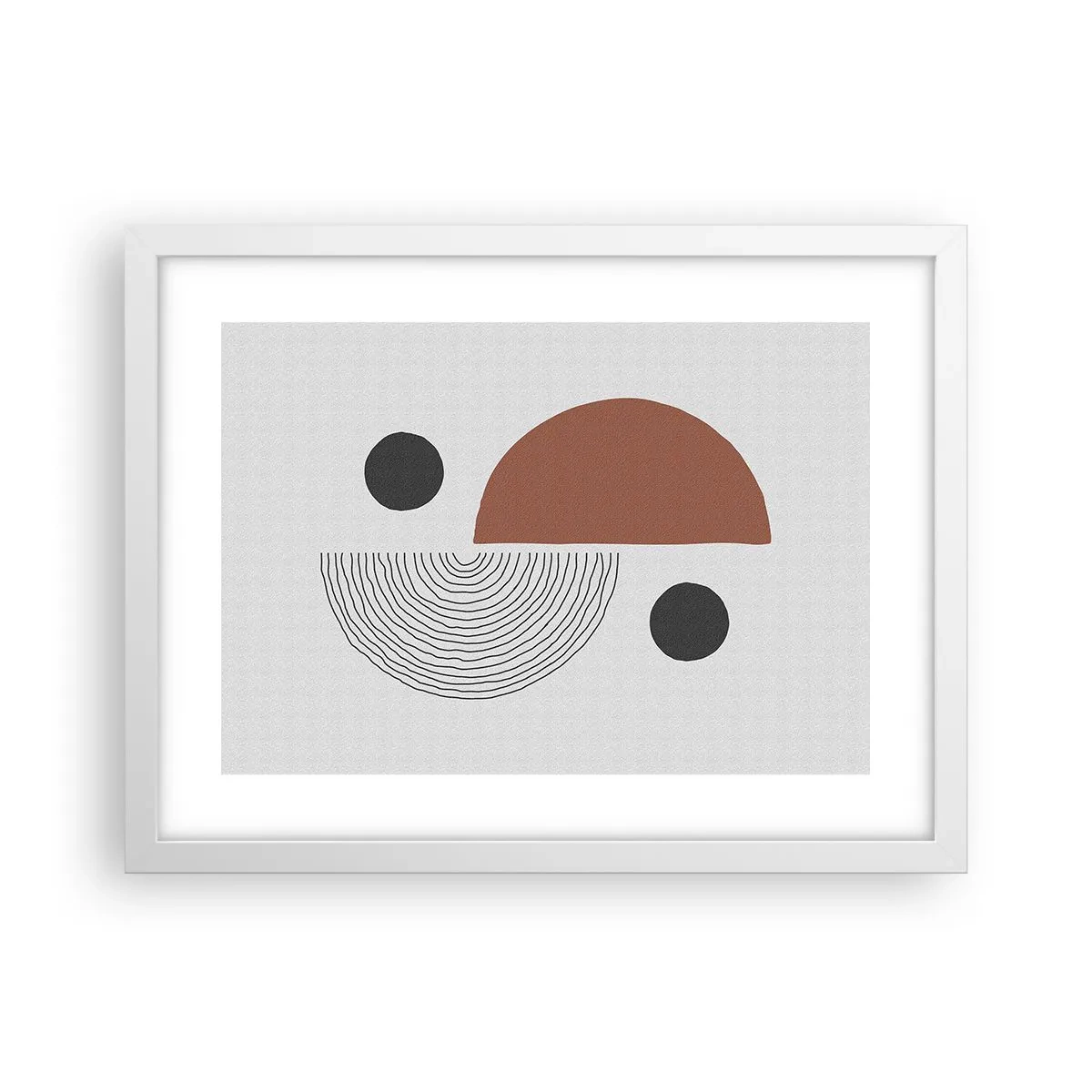 Poster in cornice bianca - La perfezione del cerchio - 40x30 cm