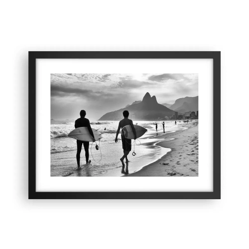 Poster in cornice nera - Samba su un'unica onda - 40x30 cm