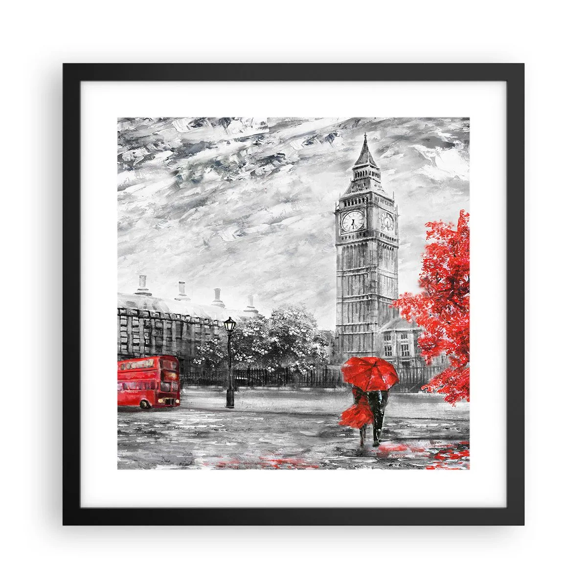 Poster in cornice nera - Un giorno eccitante - 40x40 cm