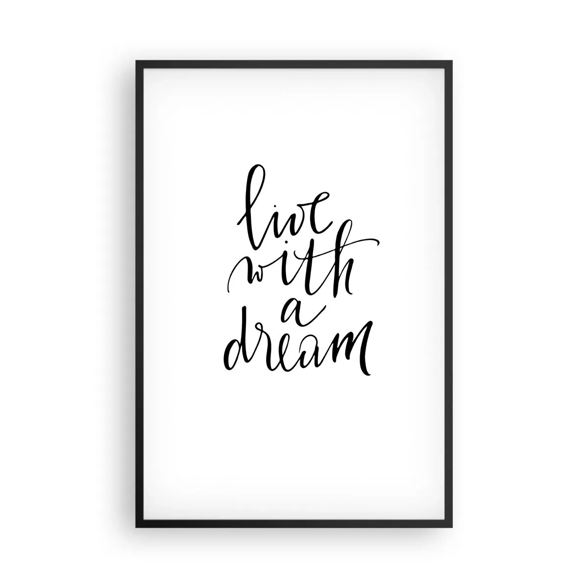 Poster in cornice nera - Of course - 61x91 cm