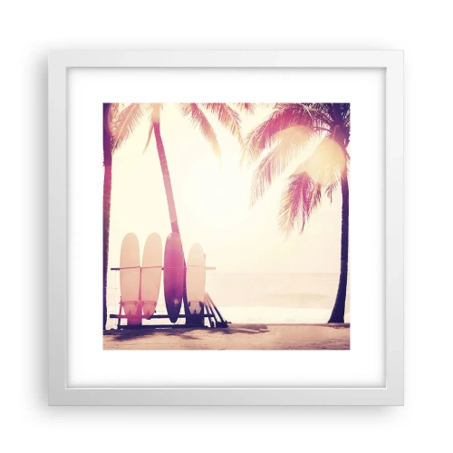 Poster in cornice bianca - Sarà un giorno fantastico - 30x30 cm