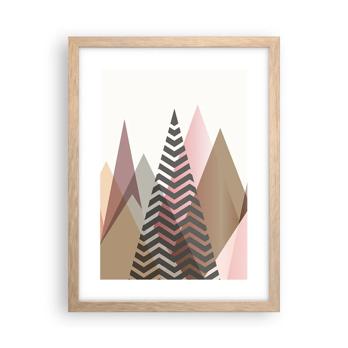 Poster in cornice rovere chiaro - Vista piramidale - 30x40 cm