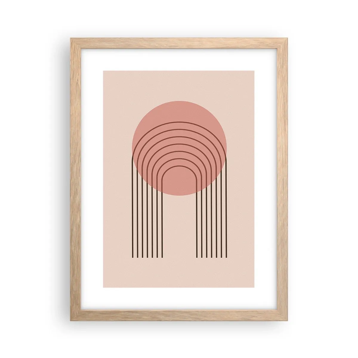 Poster in cornice rovere chiaro - Attrazione irresistibile - 30x40 cm