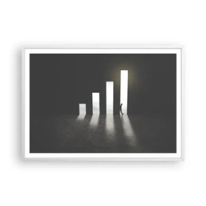 Poster in cornice bianca - Successo - impressione - 100x70 cm