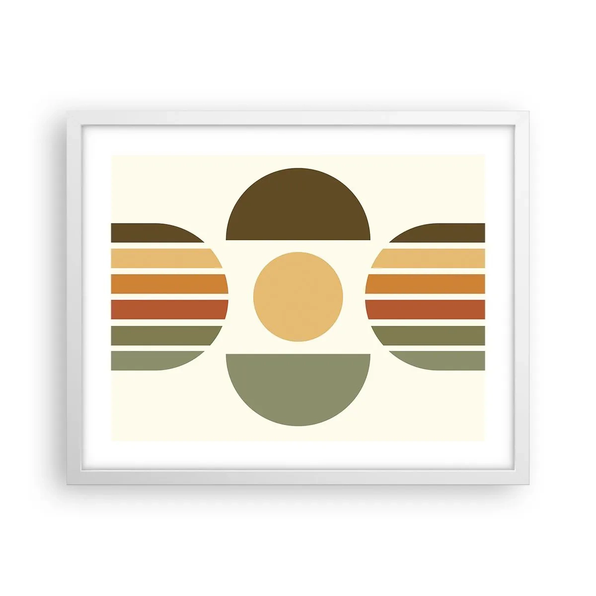 Poster in cornice bianca - Nei colori della terra - 50x40 cm