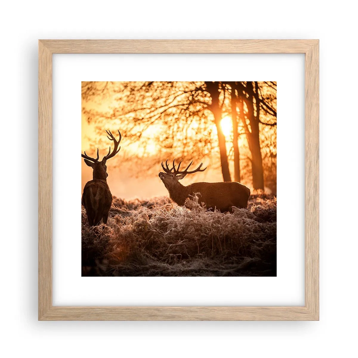 Poster in cornice rovere chiaro - Il sogno del cacciatore - 30x30 cm