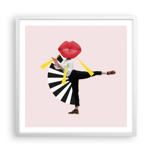 Poster in cornice bianca - Pop-art surrealistica - 60x60 cm