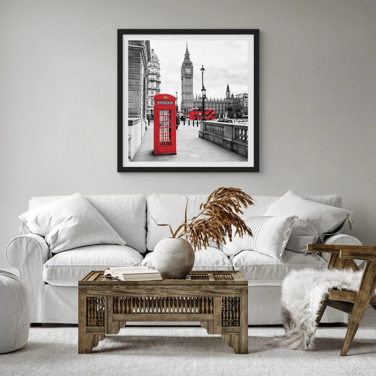 Poster in cornice nera - Indubbiamente Londra - 30x30 cm