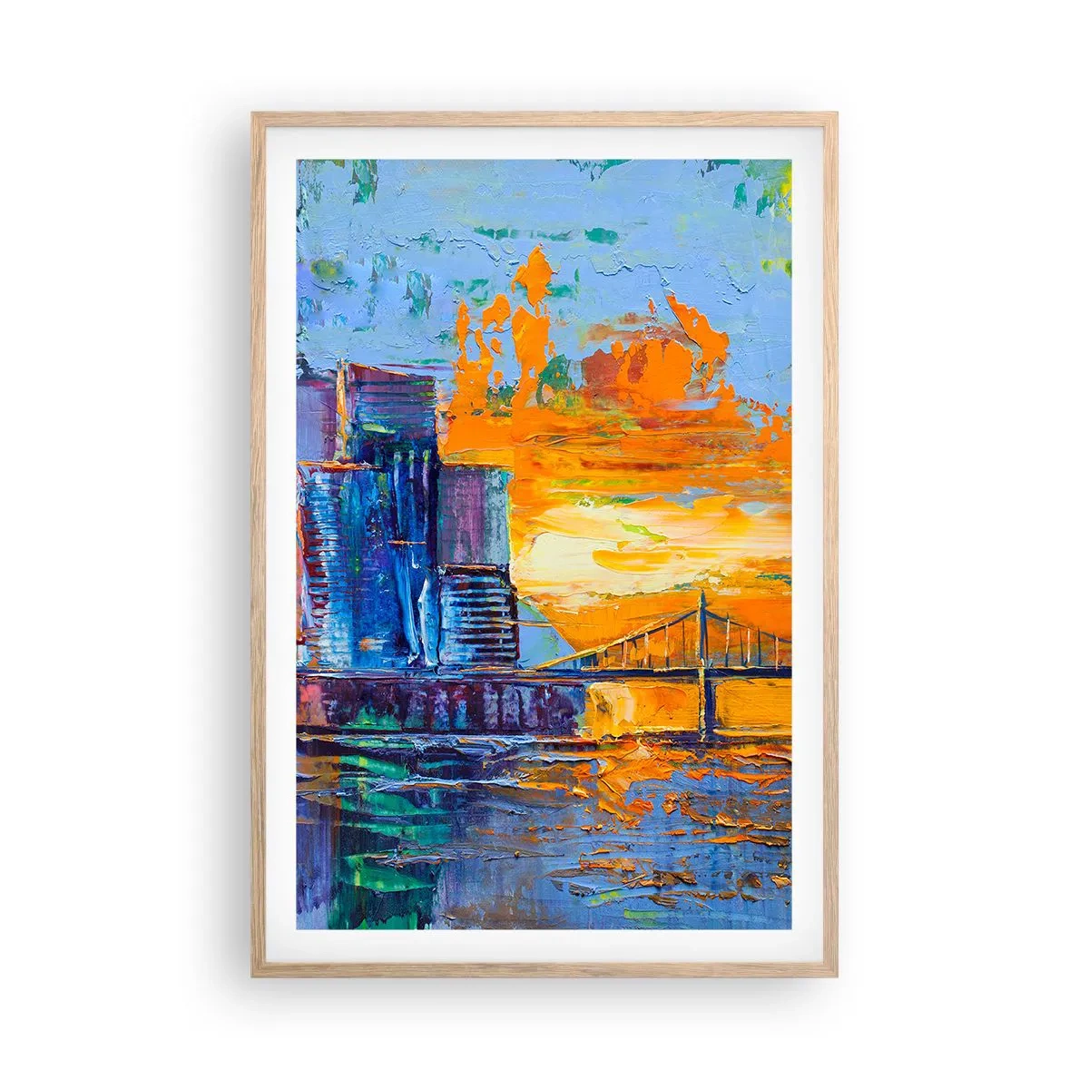 Poster in cornice rovere chiaro - Cultura e natura - 61x91 cm