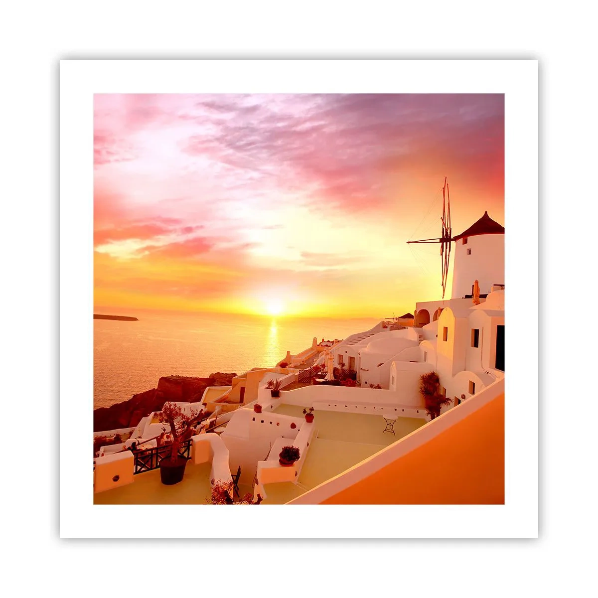 Poster - Sciogliersi nel bianco e nell'oro - 50x50 cm