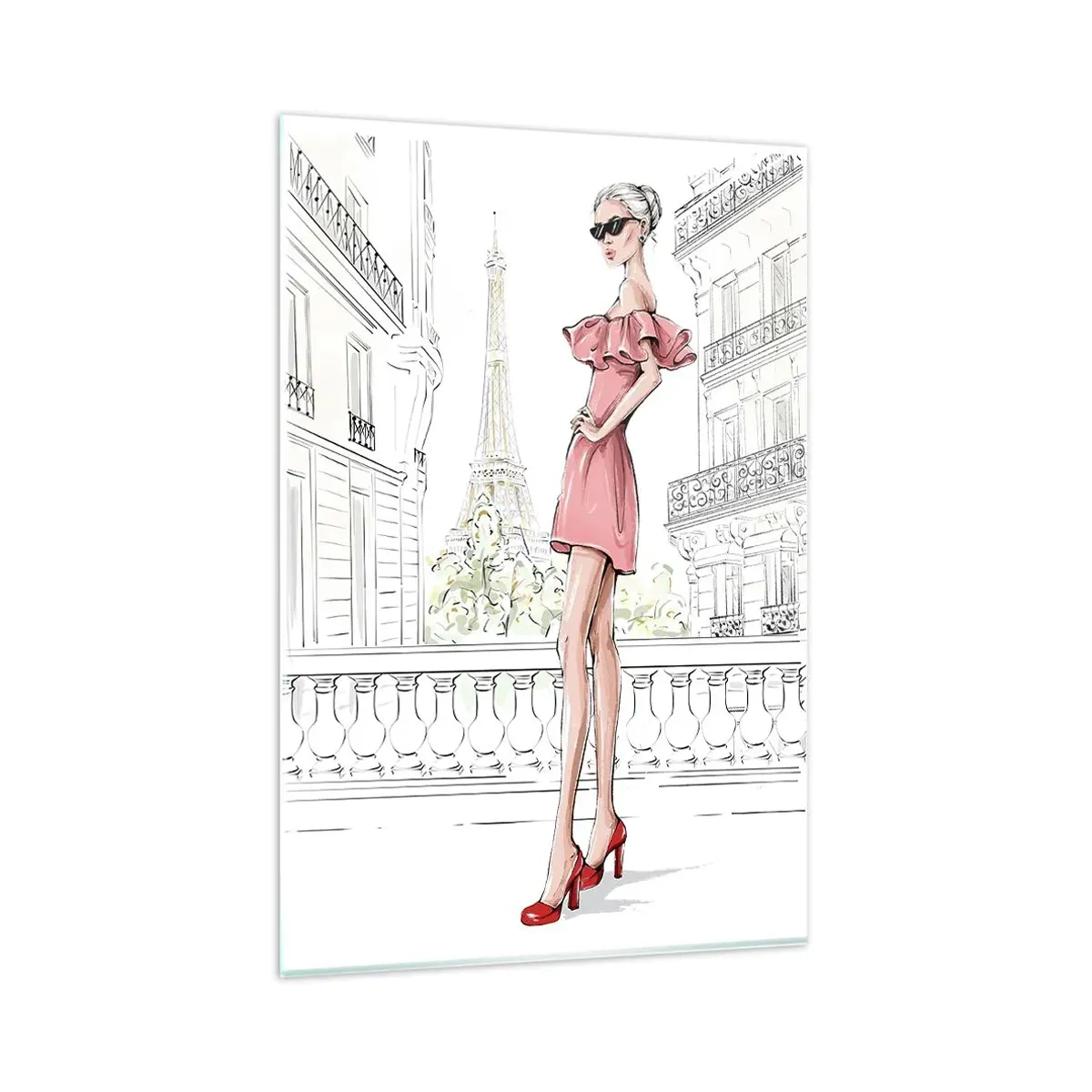 Quadro su vetro - L'arte della moda - 80x120 cm