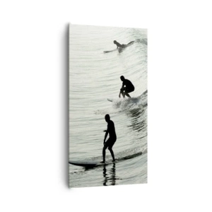 Quadro su tela - Stampe su Tela - Onde all'incontro - 65x120 cm