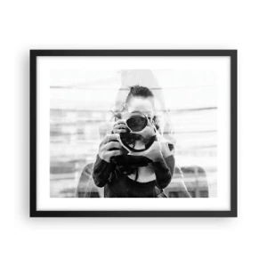 Poster in cornice nera - Il creatore e il materiale - 50x40 cm