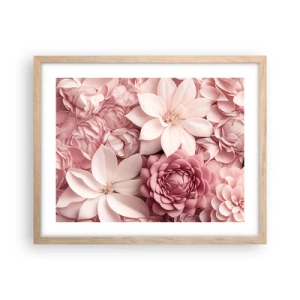 Poster in cornice rovere chiaro - Nei petali di rosa - 50x40 cm