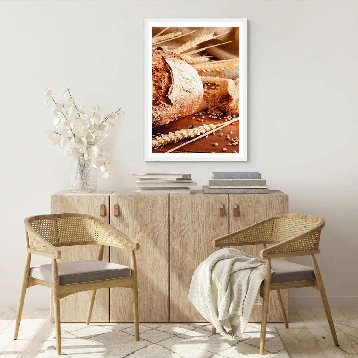 Poster in cornice bianca - Appetitoso, profumato, croccante - 61x91 cm