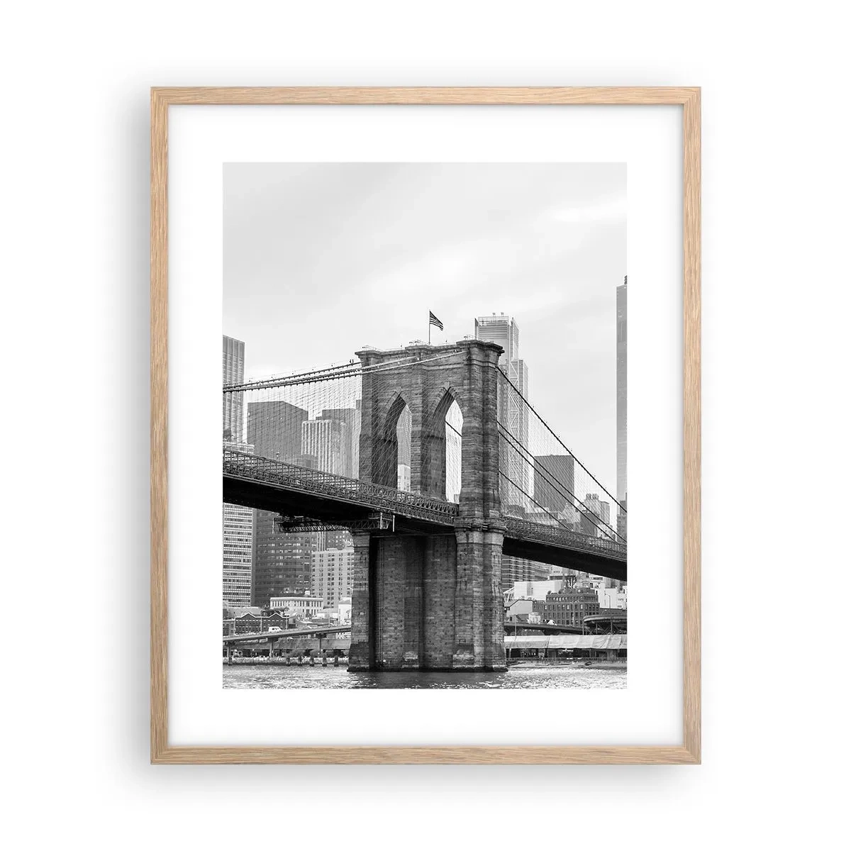 Poster in cornice rovere chiaro - Atmosfera di New York - 40x50 cm