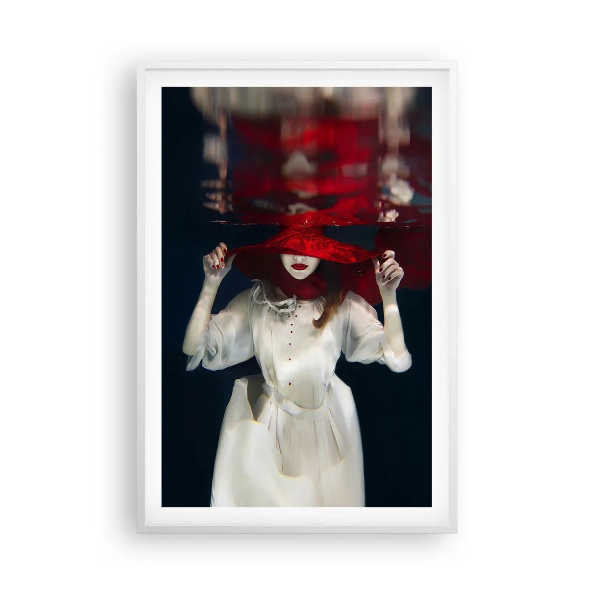 Poster in cornice bianca - Donnagatto - 61x91 cm