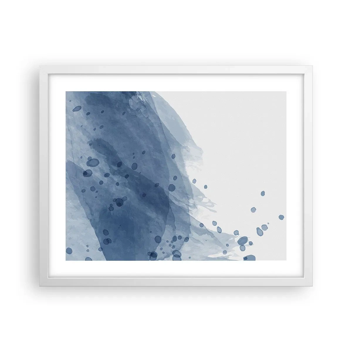 Poster in cornice bianca - Tulle blu - 50x40 cm