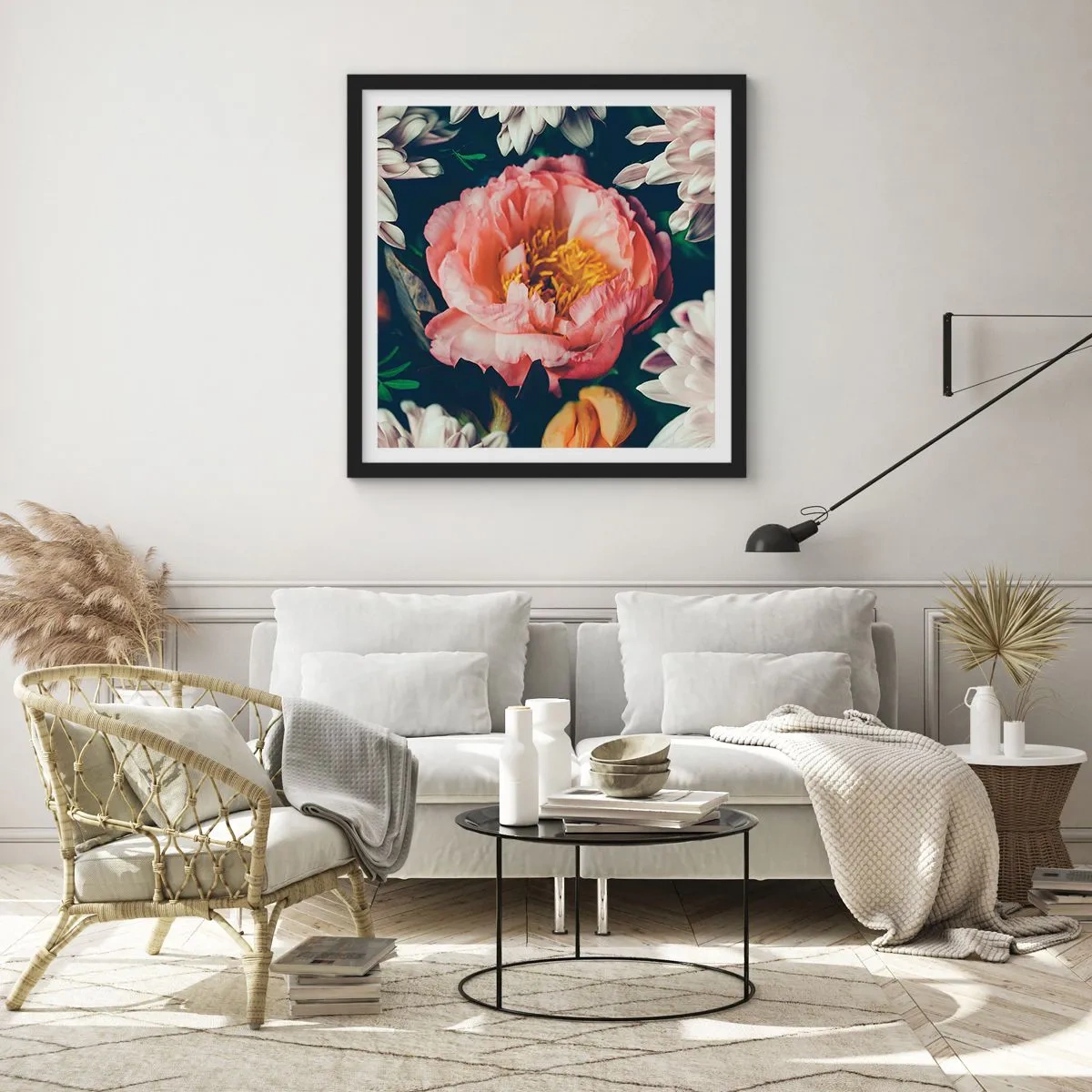 Poster in cornice nera - Con fasto barocco - 40x40 cm