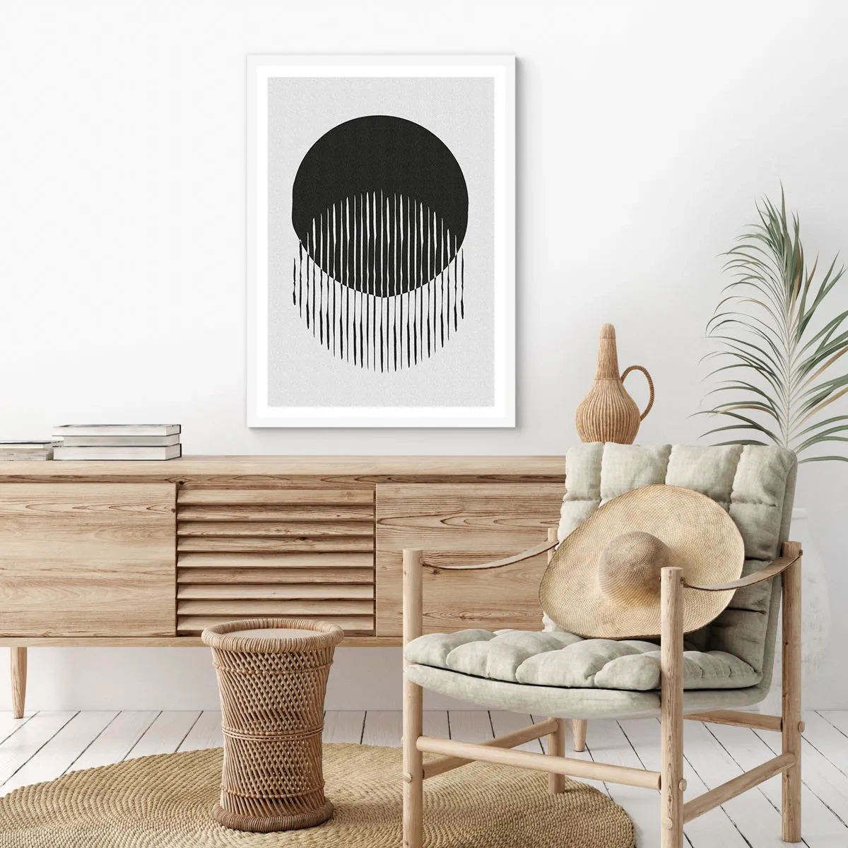 Poster in cornice bianca - Il suo alter ego - 70x100 cm
